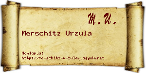 Merschitz Urzula névjegykártya